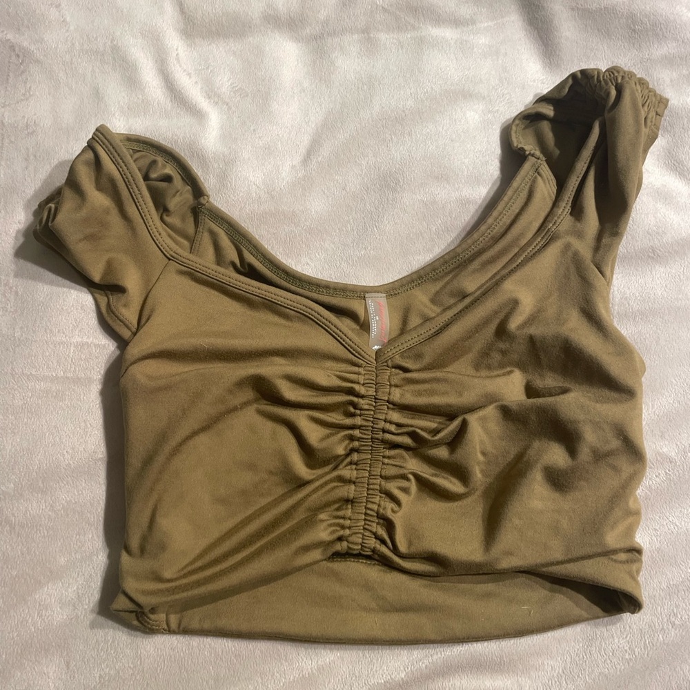 Stylish Olive Women's Crop Top